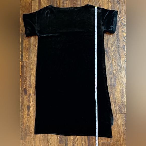 EILEEN FISHER Velvet Short Sleeve Sheath Dress in Black Size Extra Small - Picture 8 of 8